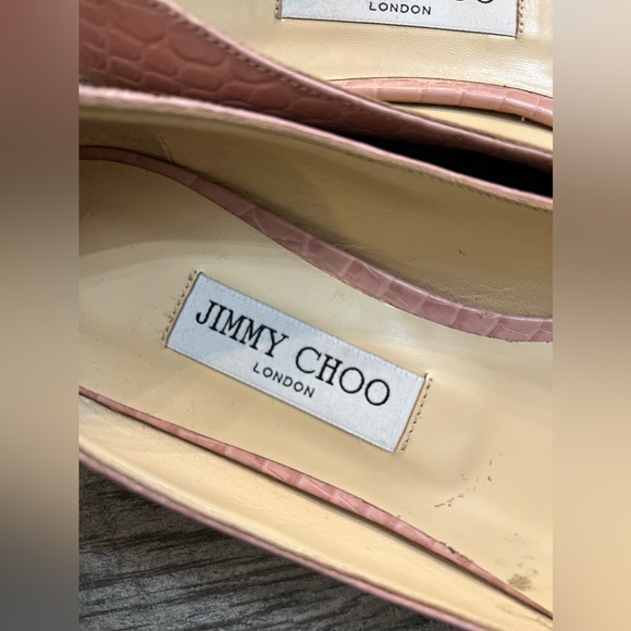 Jimmy Choo London Pink Croc Pointy Toe flats - Size 40.5 - Picture 8 of 13